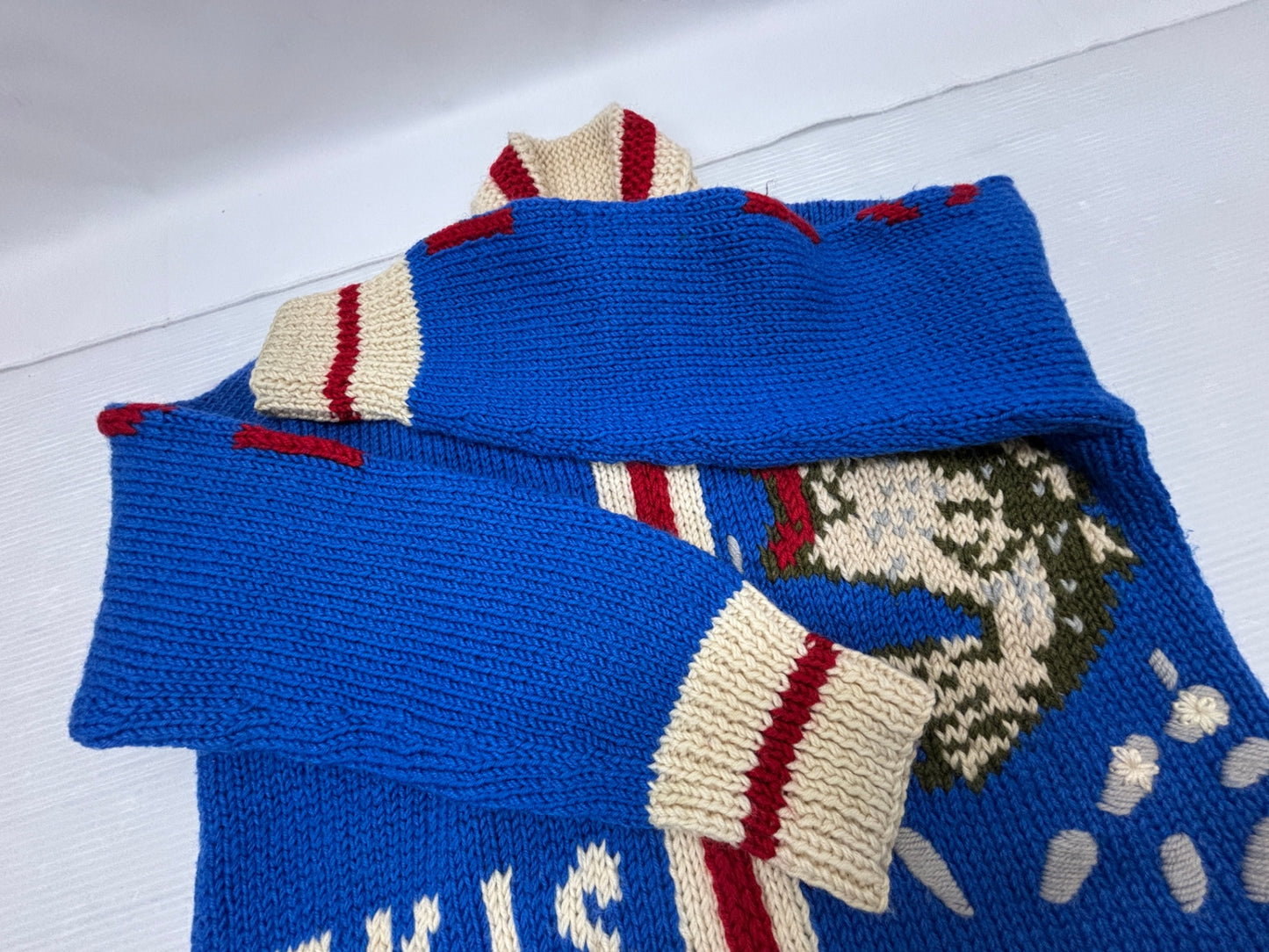 エビス カウチンセーター ブラックバスルアー柄 EVISU ニット カーディガン セーター サイズ38