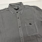バーバリーブラックレーベル 七分袖 ボタンシャツ ギンガムチェック コットン サイズ2 BURBERRY BLACK LABE