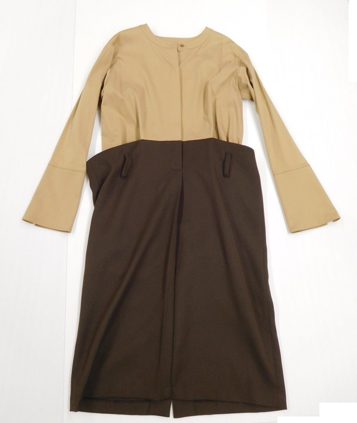タグ付！SALT+ JAPAN ワンピース 422302 ベージュ 日本製 size:38囗T巛