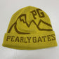 ※送料無料※ PEARLY GATES パーリーゲイツ メンズ  ゴルフ ニット帽 イエロー×ブラウン 表記サイズFR 中古 囗G