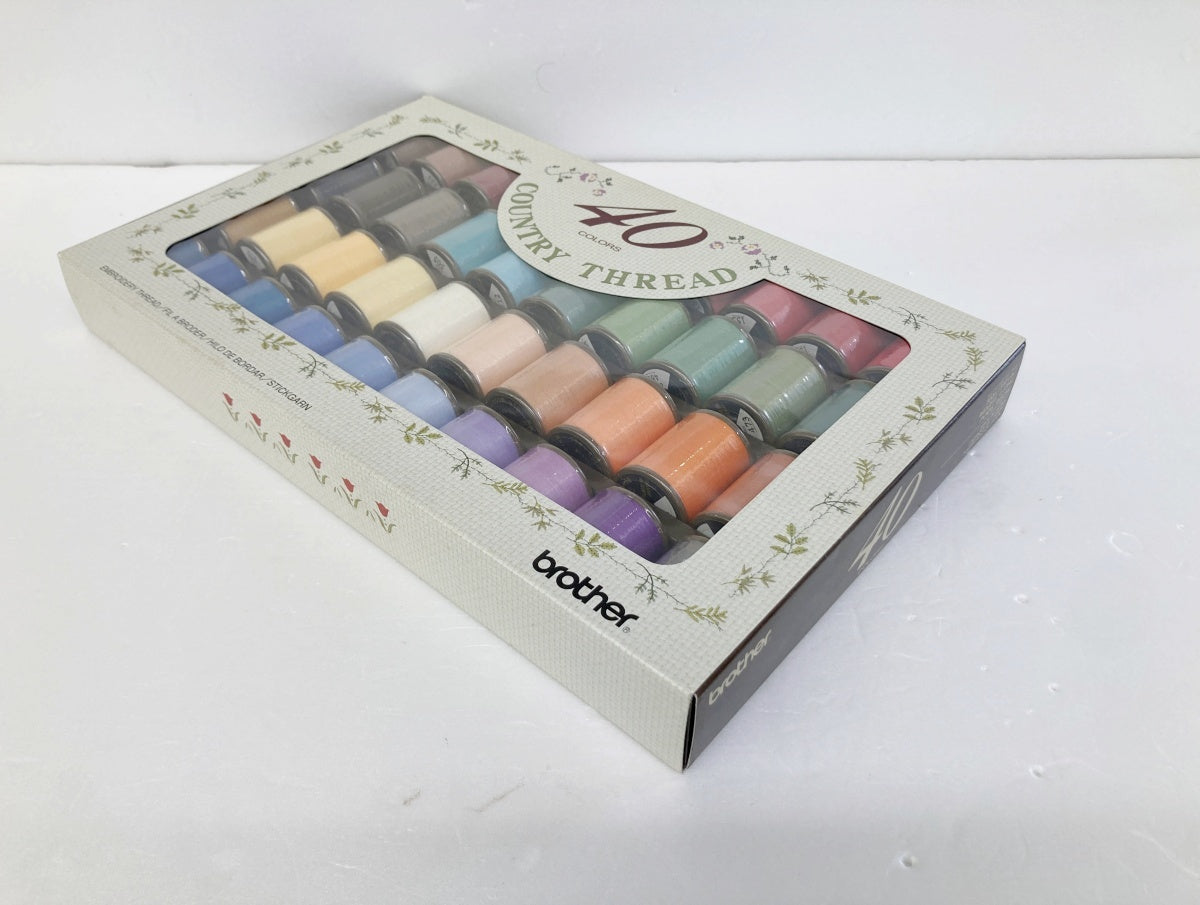 brother カントリー ミシン刺しゅう糸 40色セット