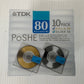 未開封 TDK PoSHE MD 80分 10枚 MD-PSE80MX10N GOLD SILVER ミニディスク 日本製 廃盤
