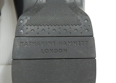 KATHARINE HAMNETT LONDON キャサリンハムネットロンドン クロスベルト ビジネスシューズ ブラック size:26.5cm囗T巛