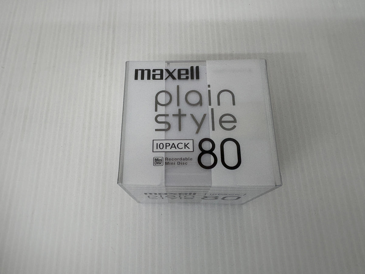 【未開封】maxell マクセル MD 80分 10枚 PLMD80.10P plain style ミニディスク 日本製