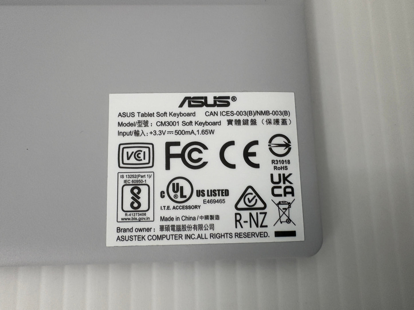 ASUS Chromebook CM3001DM2A-R70008 CM3001DM2 10.5型 4GB eMMC64GB Wi-Fi6 キーボード付 初期化済 動作確認済