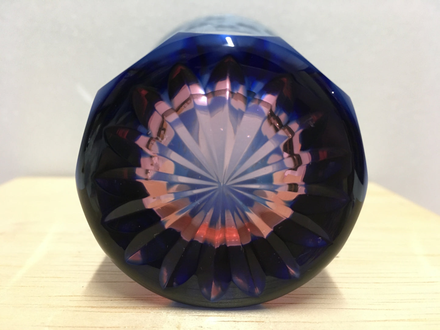 ※送料無料※ 硝子工房 彩鳳 伝統工芸 江戸切子 天開タンブラー 桜 ブルーピンク M-7064-2BP ペアグラスセット 未使用品 囗G