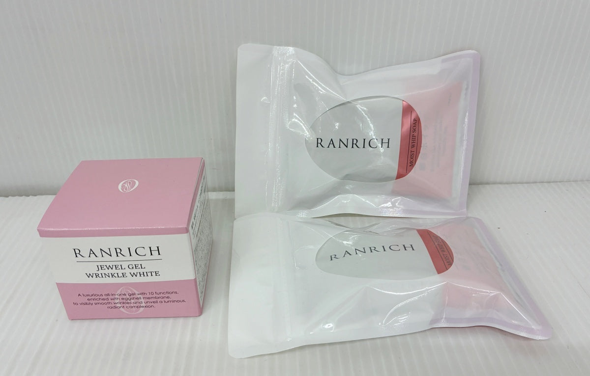 RANRICH 宝石ジェル リンクルホワイト 50g×1 卵白ホイップ石鹸 2