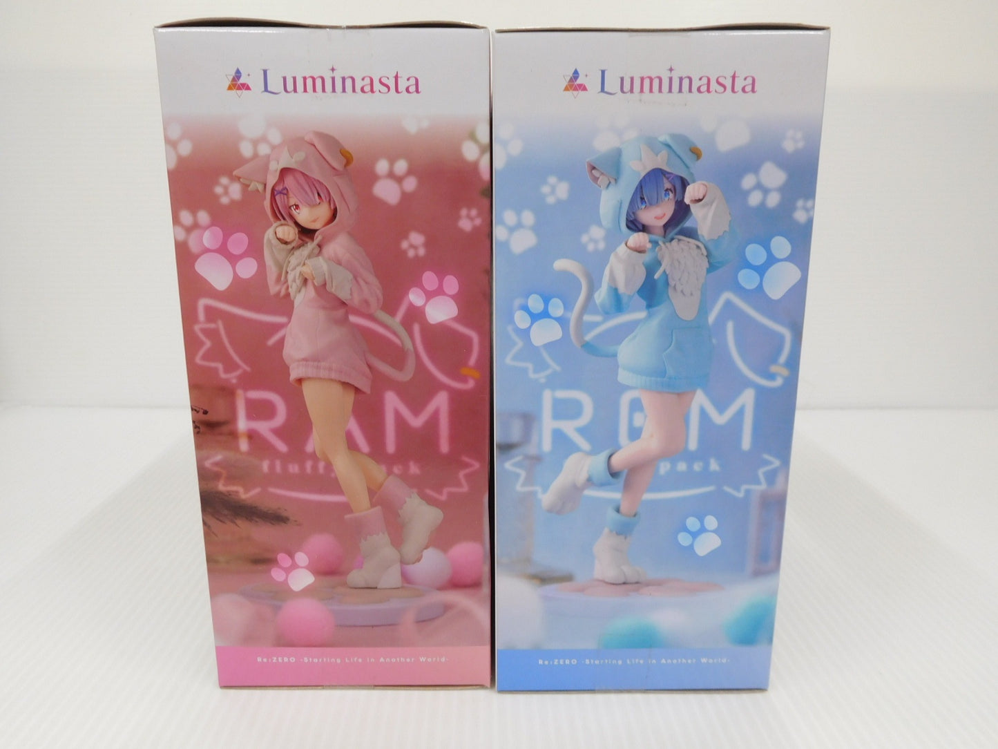 送料無料 Luminasta Re：ゼロから始める異世界生活 もふもふパック レム・ラムフィギュアセット② 囗T巛