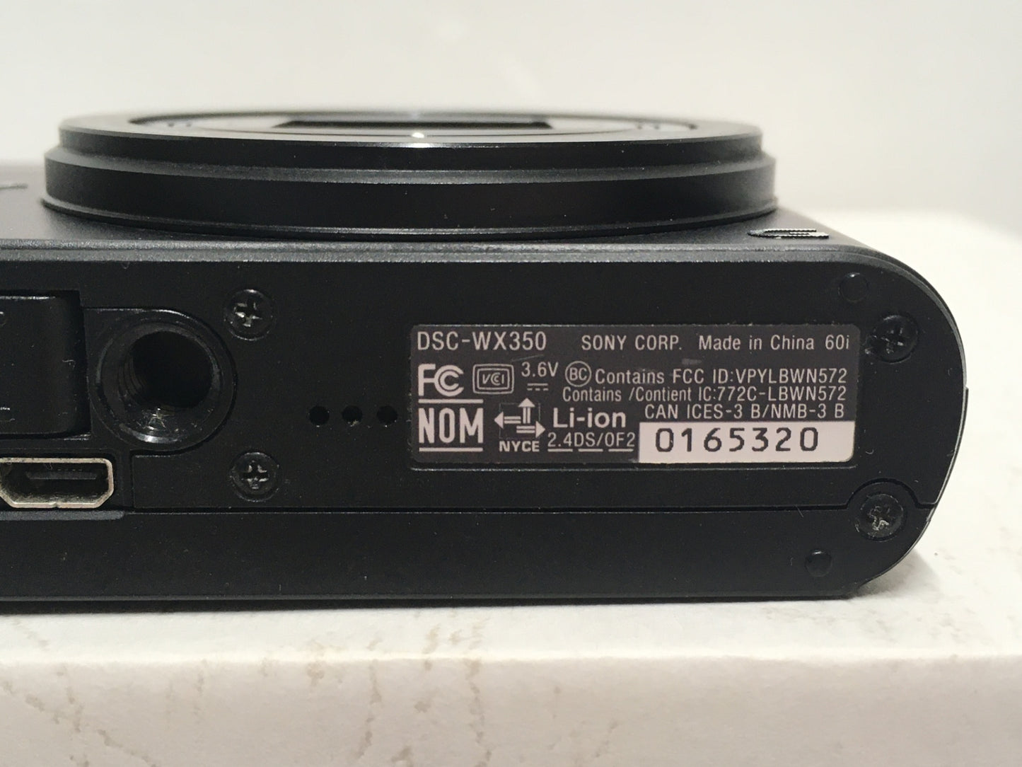 ※送料無料※ SONY Cyber-shot DSC-WX350 コンパクトデジタルカメラ ブラック ジャンク品 囗G