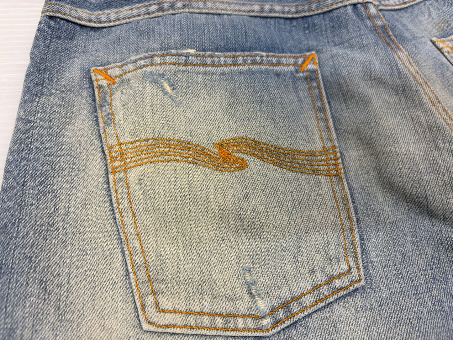 ヌーディージーンズ USED加工 デニムパンツ チェーンステッチ W30 L30 NJ2224 EVEN STEVEN イーブン スティーブン Nudie Jeans