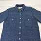 サムライジーンズ SJS16-S01 インディゴランダムジャガードシャツ サイズS 半袖シャツ SAMURAI JEANS