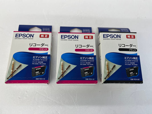 未開封 EPSON 純正インク3個セット ブラック1個 RDH-BK マゼンダ2個 RDH-M