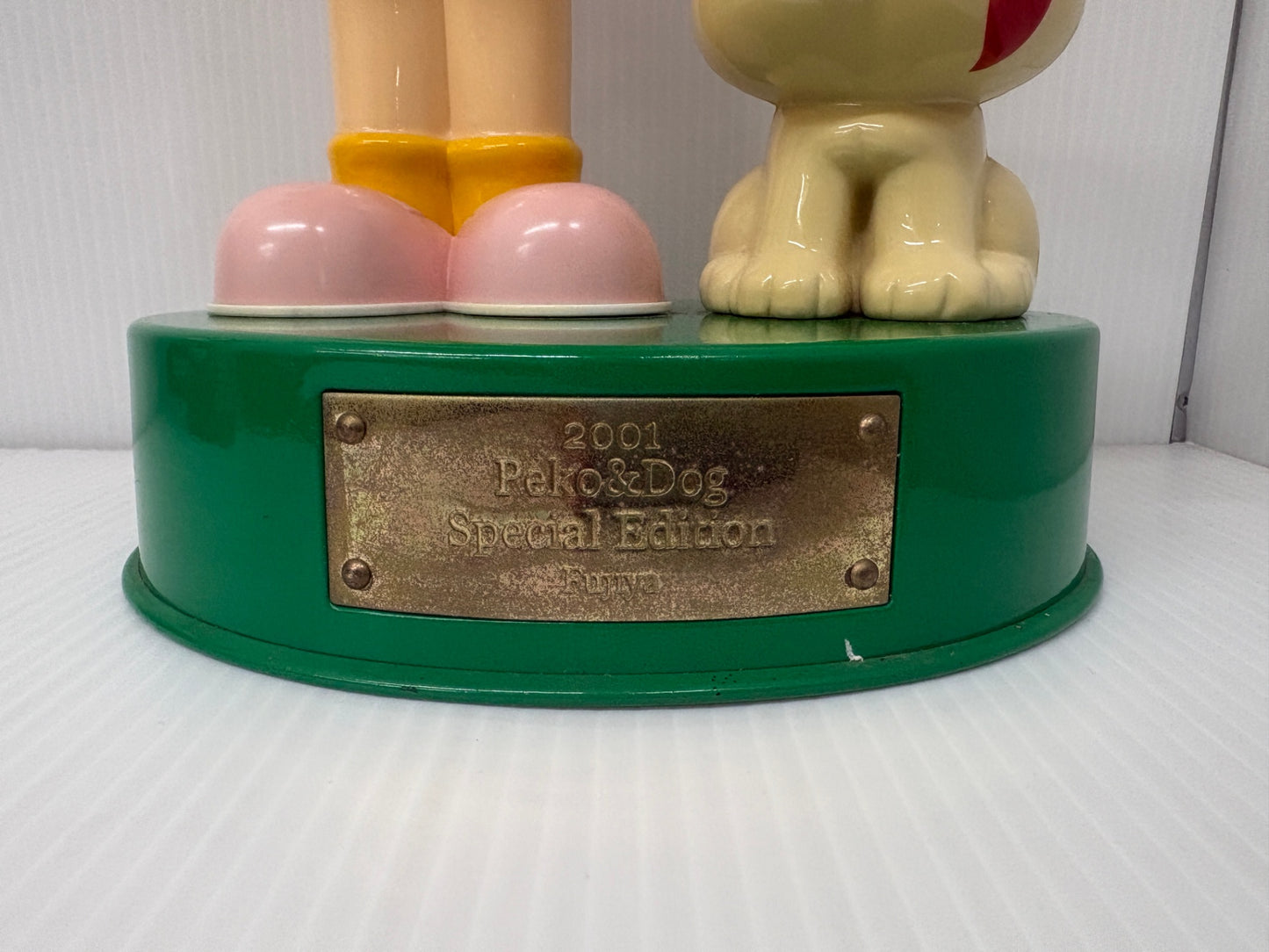 不二家 ペコちゃん 首振り人形 2体セット 首ふり ペコ&ドッグ Special Edition 2001 犬付き ボブルヘッド レトロ 当時物
