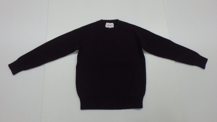 Vincent et Mireille ブリティッシュウール 畦編みセーター パープル ウール100％ 日本製 size:36囗T巛