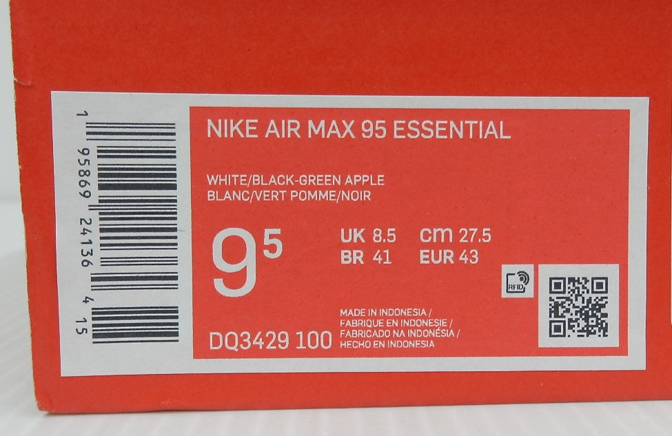 タグ付！NIKE AIR MAX 95 ESSENTIAL ナイキ エアマックス 95 エッセンシャル DQ3429-100 グリーンアップル size:27.5cm囗T巛
