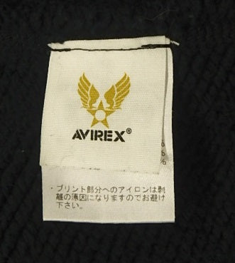 AVIREX アヴィレックス ステンシルヘビースウェットパーカ ブラック 6153575 size:L囗T巛