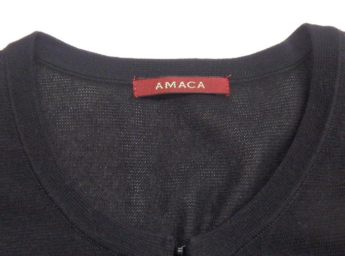 AMACA アマカ カーディガン ブラック size:38囗T巛