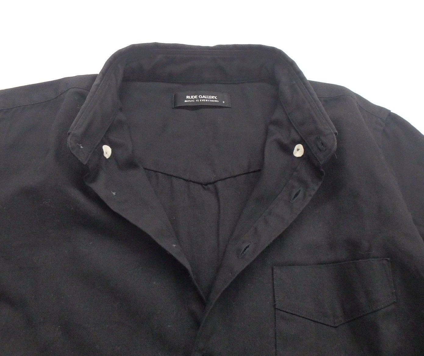 RUDE GALLERY 長袖コットンシャツ ブラック 日本製 size:2囗T巛