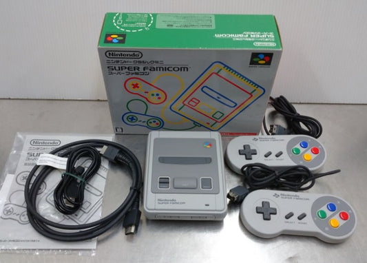 中古美品 任天堂 ニンテンドークラシックミニスーパーファミコン CLV-S-SHVF(JPN) USBアダプター付き囗T巛