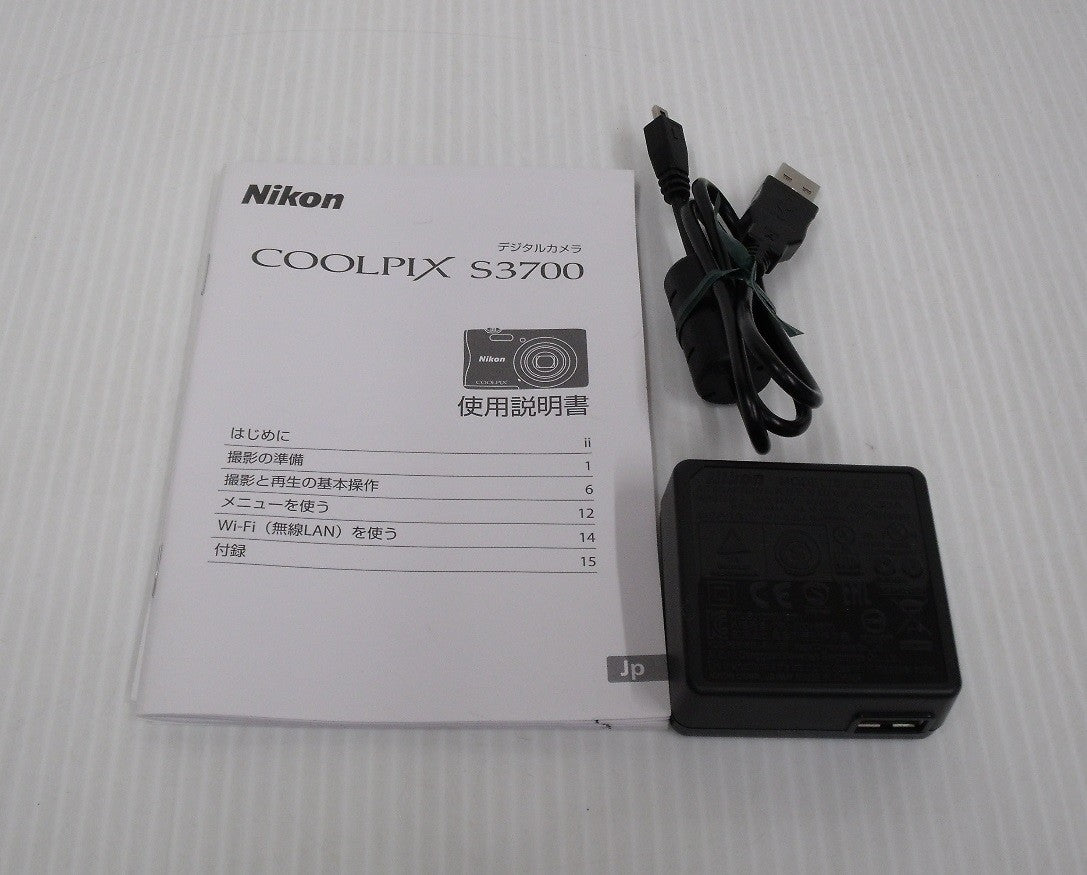 ニコン 2005万画素コンパクトデジカメ COOLPIX S3700 2015年モデル囗T巛