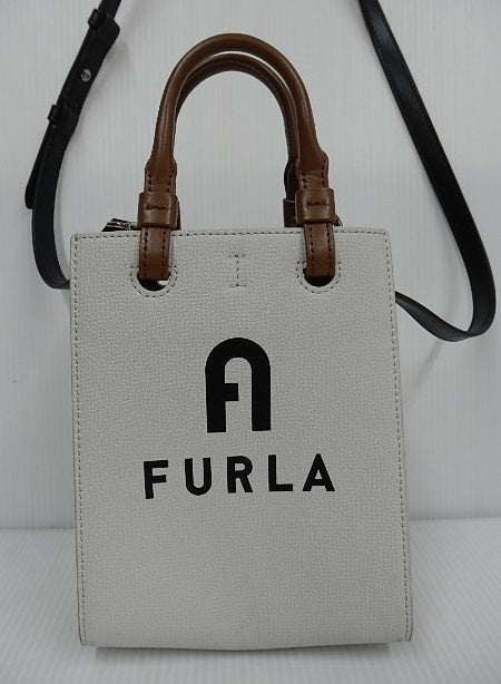 FURLA フルラ VARSITY STYLE MINI レザー 2WAYバッグ 中古囗T巛