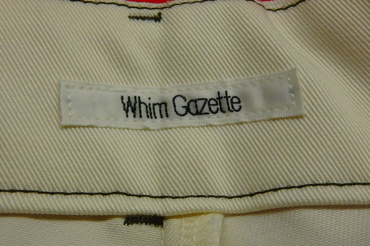 Whim Gazette ステッチパンツ ホワイト size:38囗T巛