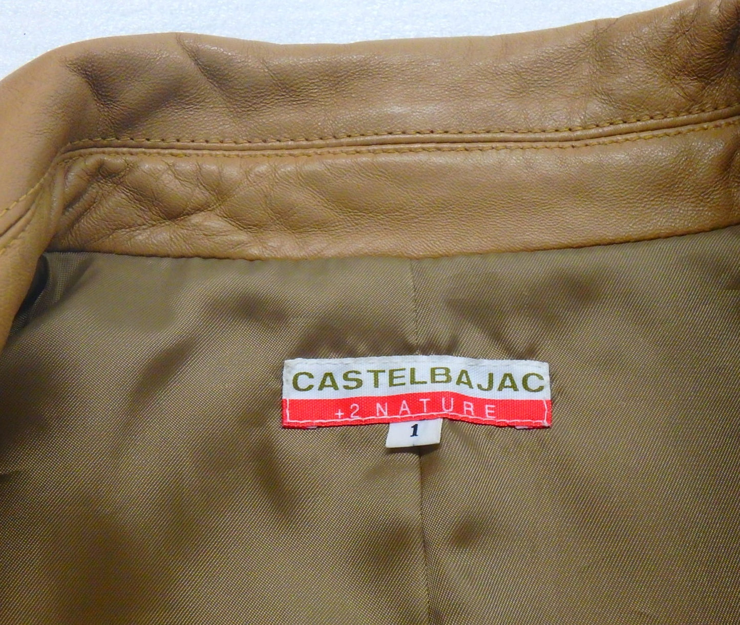 CASTELBAJAC カステルバジャック 羊革 レザージャケット キャメル size:1囗T巛