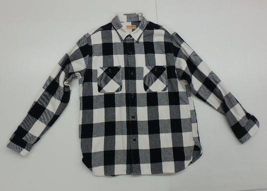 SUGARCANE シュガーケーン 長袖コットンシャツ ブラック＆ホワイト SC28952 size:16-16 1/2囗T巛