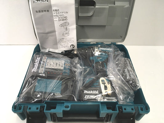 ※送料無料※ Makita 充電式ドライバドリル DF484DRGX バッテリ2個 未使用品 囗G