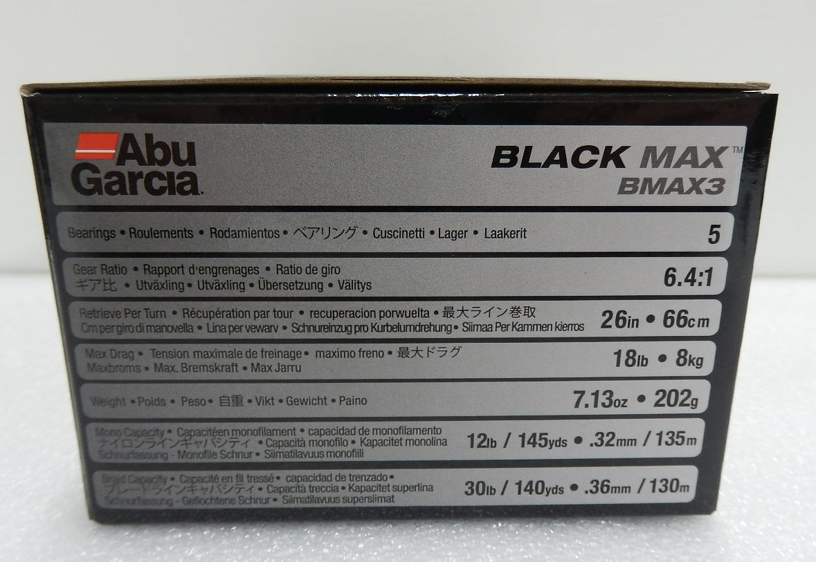 Abu Garcia アブガルシア ベイトリール 左巻き BLACK MAX BMAX3-L 中古囗T巛