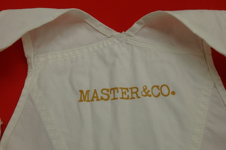 MASTER＆CO. オーバーオール ホワイト 日本製 size:S シミ箇所あり囗T巛